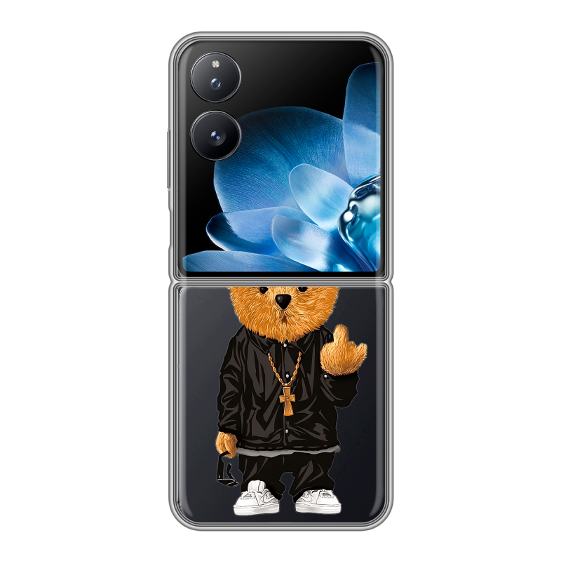 Пластиковый чехол на Xiaomi Mix Flip с принтом Мишка Пластиковый чехол на Xiaomi Mix Flip с принтом Мишка