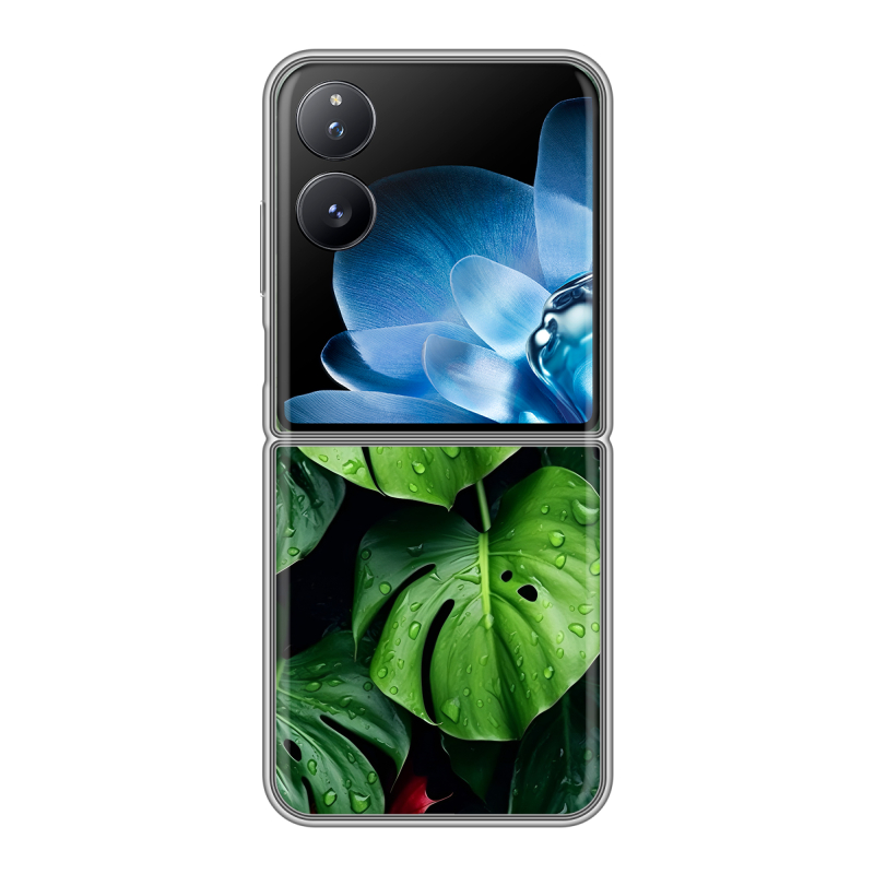 Пластиковый чехол на Xiaomi Mix Flip с принтом Листья Пластиковый чехол на Xiaomi Mix Flip с принтом Листья