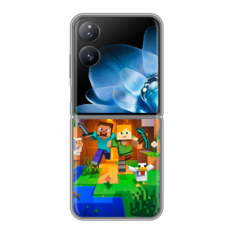 Пластиковый чехол на Xiaomi Mix Flip с принтом Майнкрафт Minecraft Пластиковый чехол на Xiaomi Mix Flip с принтом Майнкрафт Minecraft