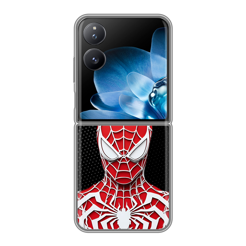 Пластиковый чехол на Xiaomi Mix Flip с принтом человек паук spiderman Пластиковый чехол на Xiaomi Mix Flip с принтом человек паук spiderman