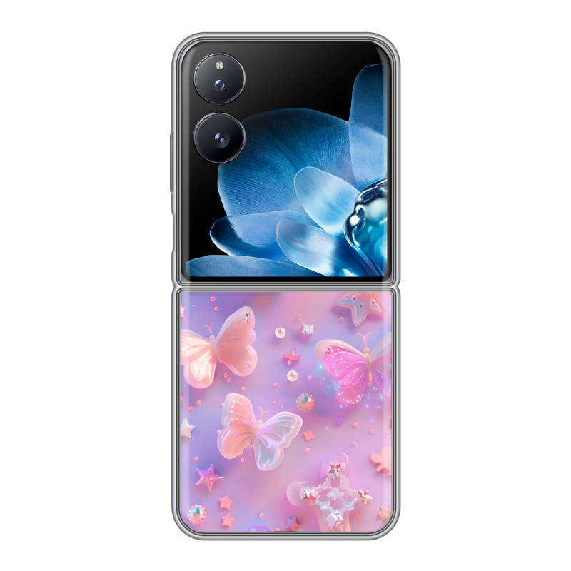 Пластиковый чехол на Xiaomi Mix Flip с принтом Бабочки Пластиковый чехол на Xiaomi Mix Flip с принтом Бабочки