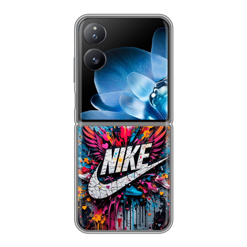 Пластиковый чехол на Xiaomi Mix Flip с принтом Nike Найк Пластиковый чехол на Xiaomi Mix Flip с принтом Nike Найк