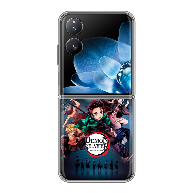 Пластиковый чехол на Xiaomi Mix Flip с принтом Demon Slayer Клинок рассекающий демонов Пластиковый чехол на Xiaomi Mix Flip с принтом Demon Slayer Клинок рассекающий демонов