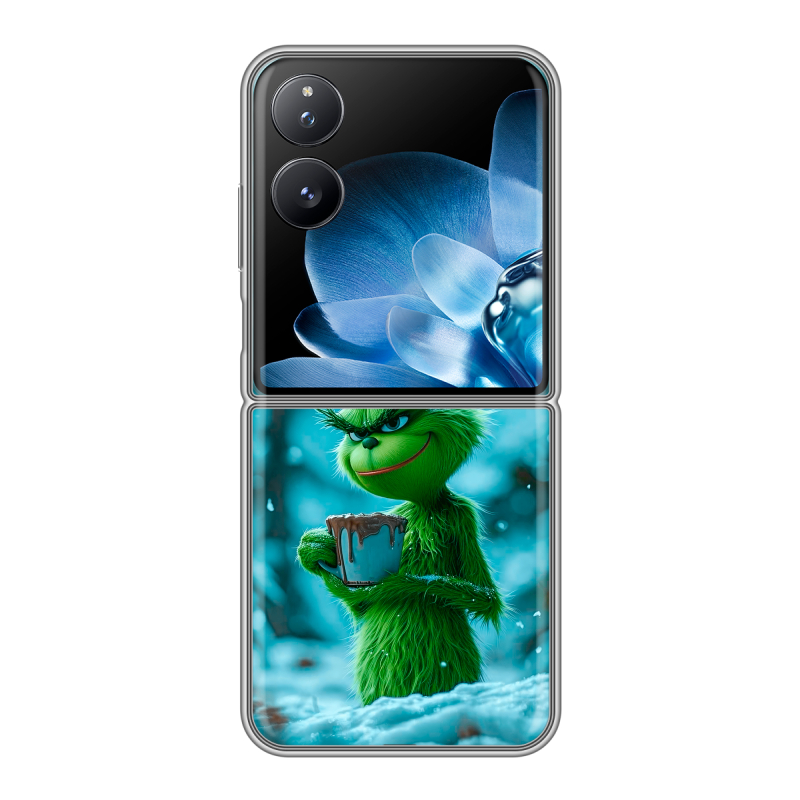 Пластиковый чехол на Xiaomi Mix Flip с принтом Новый год гринч Пластиковый чехол на Xiaomi Mix Flip с принтом Новый год гринч