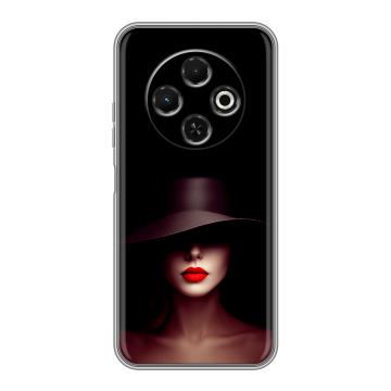 Силиконовый чехол на Tecno Spark 30C с принтом Девушка в шляпе Силиконовый чехол на Tecno Spark 30C с принтом Девушка в шляпе