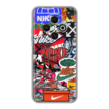 Силиконовый чехол на Tecno Spark 30C с принтом Найк Nike яркий Силиконовый чехол на Tecno Spark 30C с принтом Найк Nike яркий