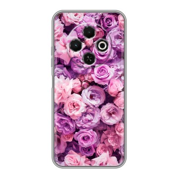 Силиконовый чехол на Tecno Spark 30C с принтом лавандовые розы
