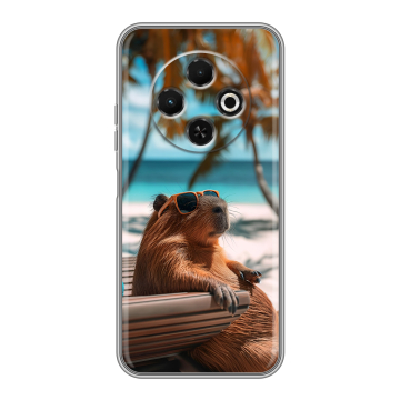 Силиконовый чехол на Tecno Spark 30C с принтом Капибара