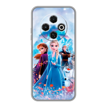 Силиконовый чехол на Tecno Spark 30C с принтом Холодное сердце Frozen