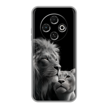 Силиконовый чехол на Tecno Spark 30C с принтом Лев кошки