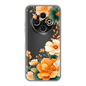 Силиконовый чехол на Tecno Spark 30C с принтом Цветы принт