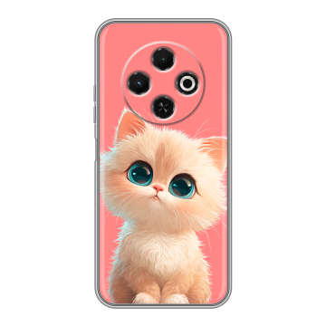 Силиконовый чехол на Tecno Spark 30C с принтом Розовый котенок