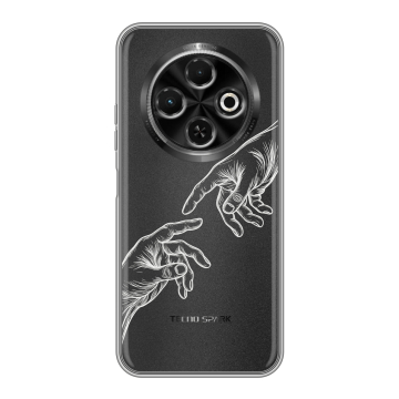 Силиконовый чехол на Tecno Spark 30C с принтом Сотворение мира