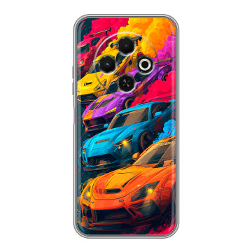 Силиконовый чехол на Tecno Spark 30C с принтом Тачки