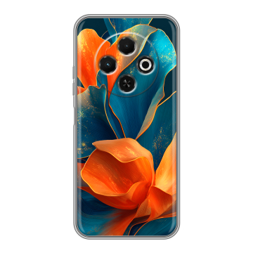 Силиконовый чехол на Tecno Spark 30C с принтом Цветы