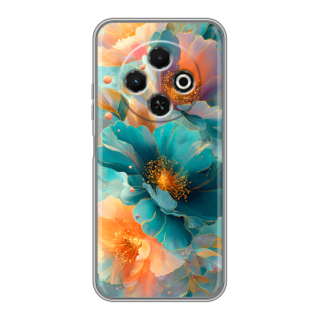 Силиконовый чехол на Tecno Spark 30C с принтом Цветы