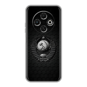 Силиконовый чехол на Tecno Spark 30C с принтом Герб Флаг СССР