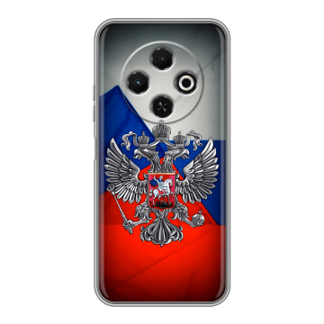 Силиконовый чехол на Tecno Spark 30C с принтом Флаг России Силиконовый чехол на Tecno Spark 30C с принтом Флаг России