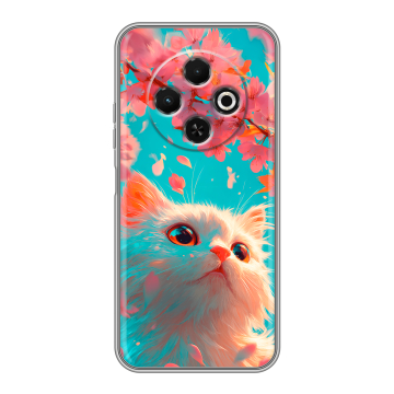Силиконовый чехол на Tecno Spark 30C с принтом Красивый кот
