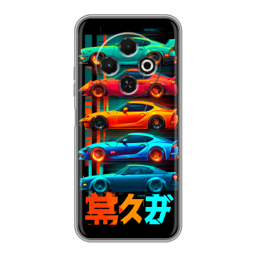 Силиконовый чехол на Tecno Spark 30C с принтом машины тачки