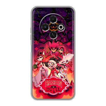 Силиконовый чехол на Tecno Spark 30C с принтом Hazbin Hotel Отель Хазбин