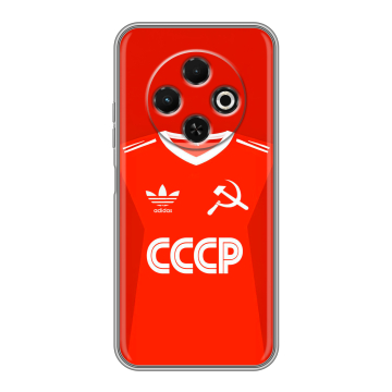 Силиконовый чехол на Tecno Spark 30C с принтом Флаг Герб СССР