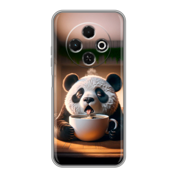 Силиконовый чехол на Tecno Spark 30C с принтом смешная панда Силиконовый чехол на Tecno Spark 30C с принтом смешная панда
