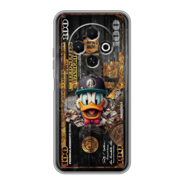 Силиконовый чехол на Tecno Spark 30C с принтом Дональд Дак Доллар