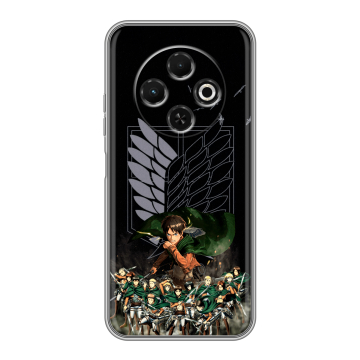 Силиконовый чехол на Tecno Spark 30C с принтом Атака титанов