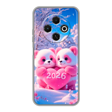 Силиконовый чехол на Tecno Spark 30C с принтом Новый год