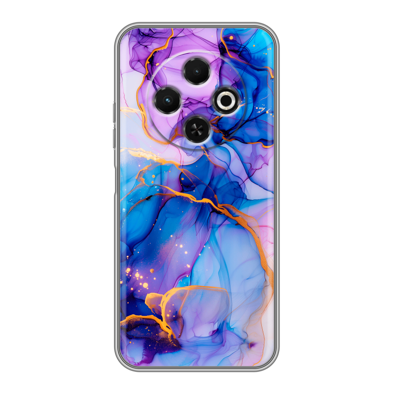 Силиконовый чехол на Tecno Spark 30C с принтом синий мрамор Силиконовый чехол на Tecno Spark 30C с принтом синий мрамор