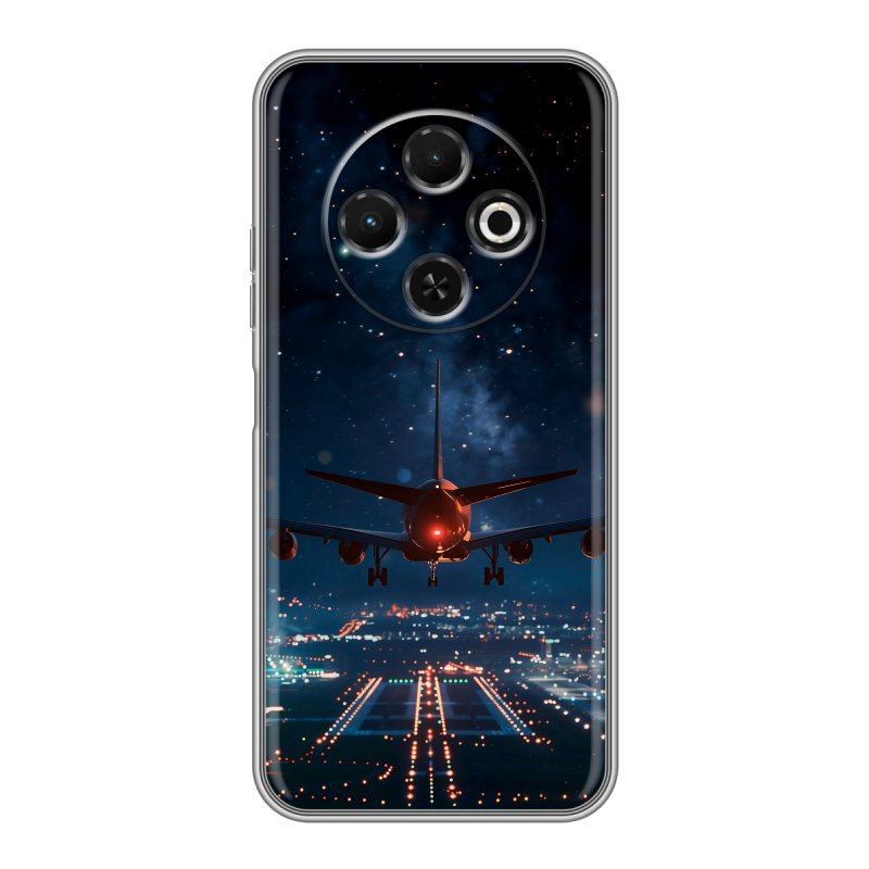 Силиконовый чехол на Tecno Spark 30C с принтом самолет Силиконовый чехол на Tecno Spark 30C с принтом самолет