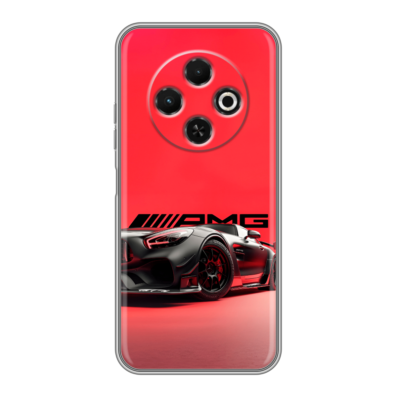 Силиконовый чехол на Tecno Spark 30C с принтом Мерседес Mercedes AMG Силиконовый чехол на Tecno Spark 30C с принтом Мерседес Mercedes AMG