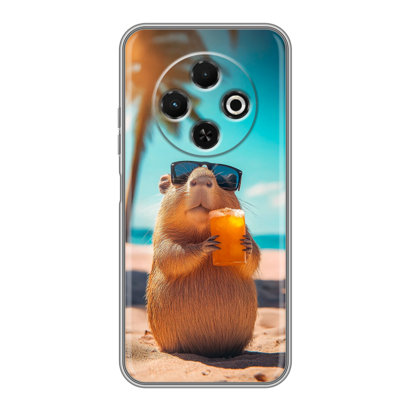 Силиконовый чехол на Tecno Spark 30C с принтом Капибара Силиконовый чехол на Tecno Spark 30C с принтом Капибара