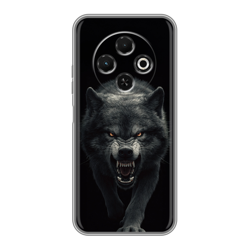 Силиконовый чехол на Tecno Spark 30C с принтом Волк Силиконовый чехол на Tecno Spark 30C с принтом Волк