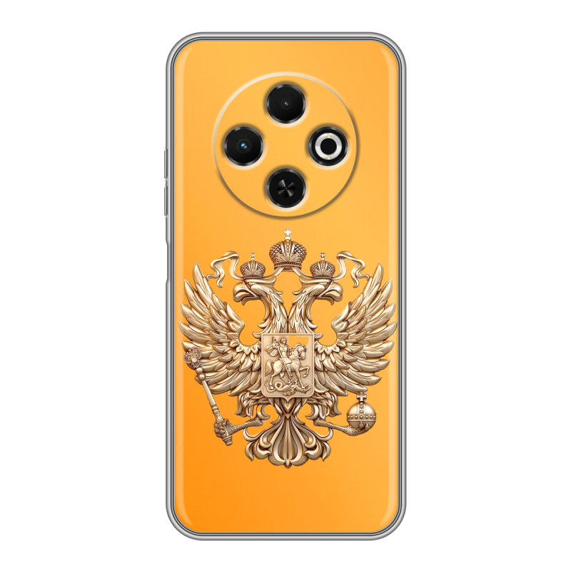 Силиконовый чехол на Tecno Spark 30C с принтом Герб Флаг России Силиконовый чехол на Tecno Spark 30C с принтом Герб Флаг России