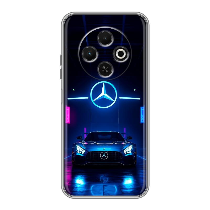 Силиконовый чехол на Tecno Spark 30C с принтом Mercedes Мерседес Силиконовый чехол на Tecno Spark 30C с принтом Mercedes Мерседес
