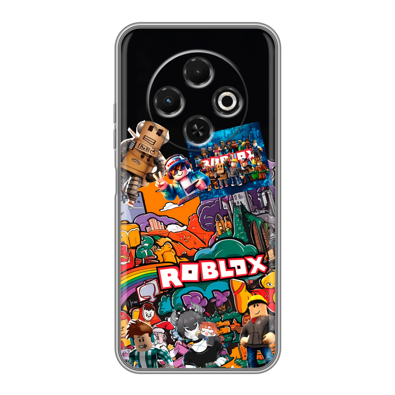 Силиконовый чехол на Tecno Spark 30C с принтом Roblox Роблокс Силиконовый чехол на Tecno Spark 30C с принтом Roblox Роблокс