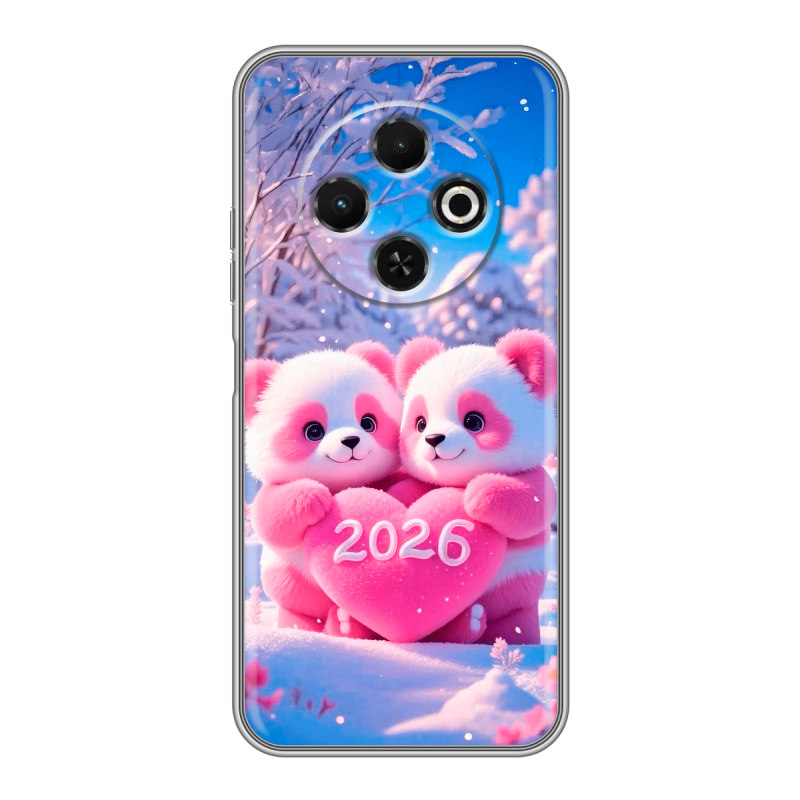 Силиконовый чехол на Tecno Spark 30C с принтом Новый год Силиконовый чехол на Tecno Spark 30C с принтом Новый год