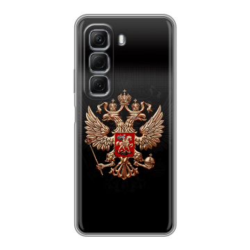 Силиконовый чехол на Infinix Hot 50 4G с принтом Герб России