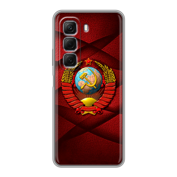 Силиконовый чехол на Infinix Hot 50 4G с принтом Герб СССР