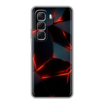 Силиконовый чехол на Infinix Hot 50 4G с принтом Яркие абстракции