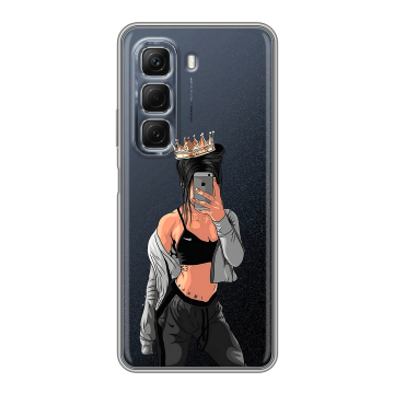 Силиконовый чехол на Infinix Hot 50 4G с принтом Женские принты
