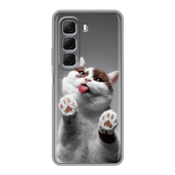 Силиконовый чехол на Infinix Hot 50 4G с принтом Коты