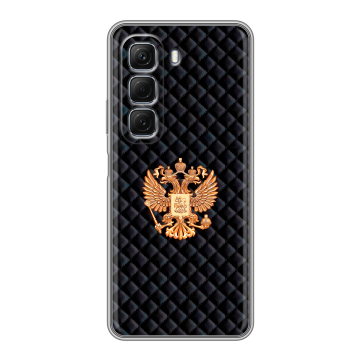 Силиконовый чехол на Infinix Hot 50 с принтом Герб России принт