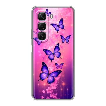 Силиконовый чехол на Infinix Hot 50 с принтом Бабочки