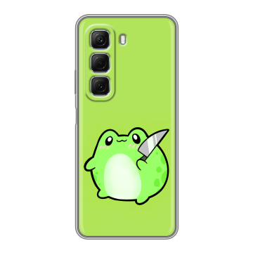 Силиконовый чехол на Infinix Hot 50 с принтом Лягушенок