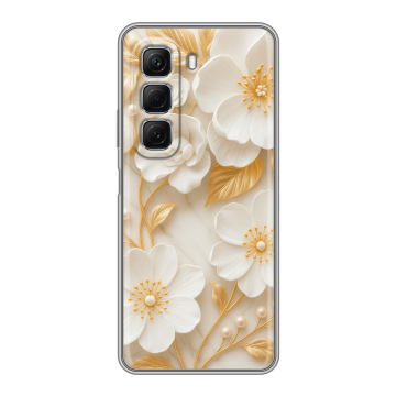 Силиконовый чехол на Infinix Hot 50 с принтом Цветы