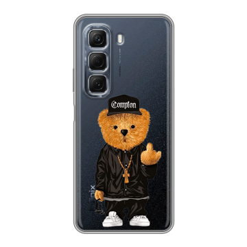 Силиконовый чехол на Infinix Hot 50 с принтом Мишка