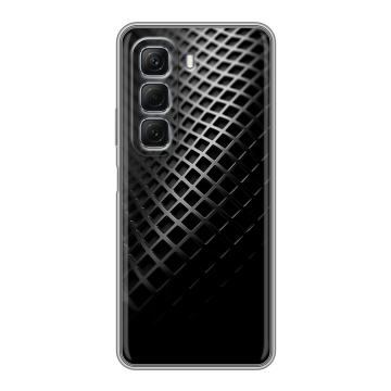 Силиконовый чехол на Infinix Hot 50 с принтом Текстура металла